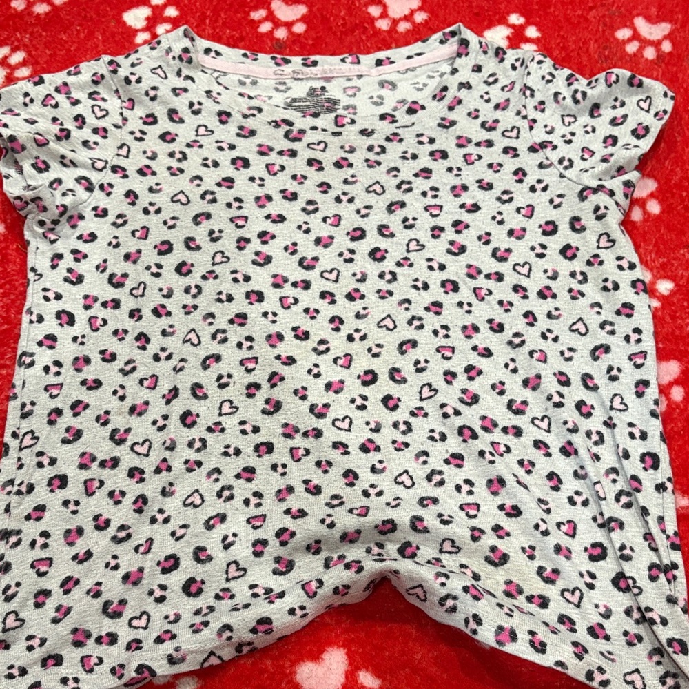Leopard Print Leggings with Heart Details